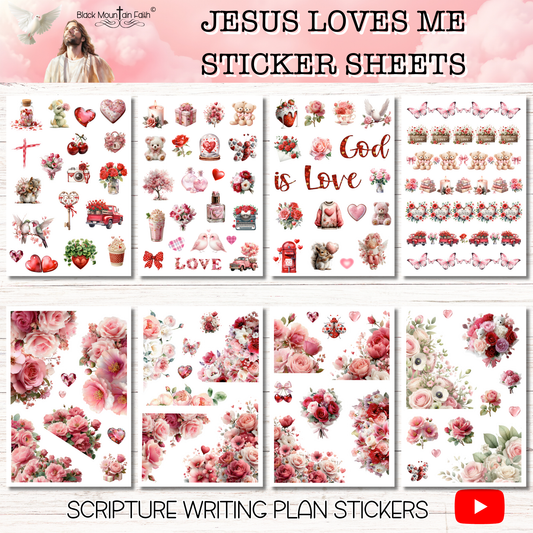 Jesus Loves Me Scripture Writing Plan Stickers