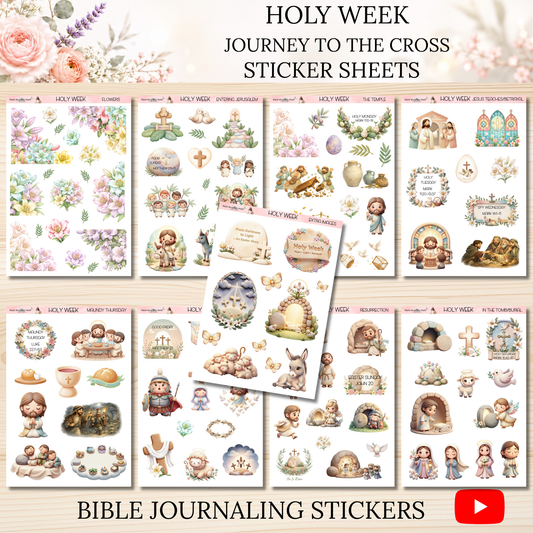 HOLY WEEK  JOURNEY TO THE CROSS  Bible Journaling Stickers