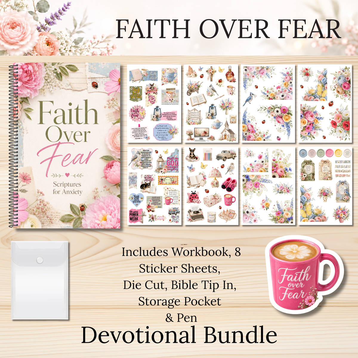Faith Over Fear Scripture Writing & Devotional Bundle | Scriptures for Anxiety
