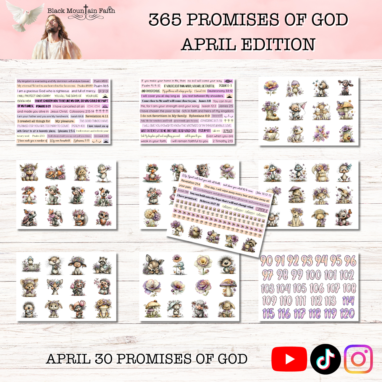 365 Promises of God Sticker Subscription Club MONTHLY EDITION