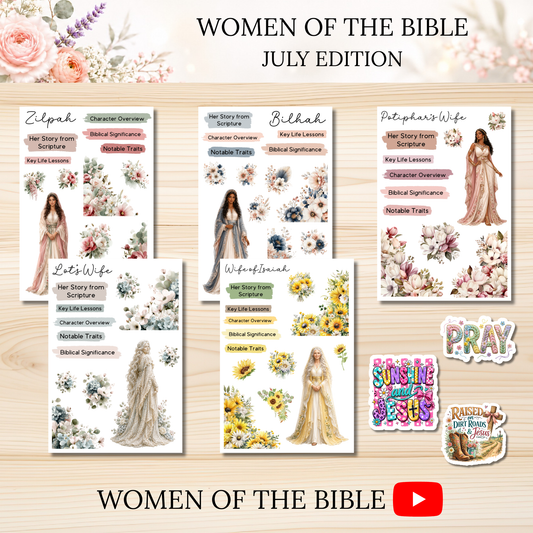 Women of the Bible Snail Mail Stickers JULY PAST EDITION Listing
