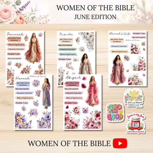 Women of the Bible Snail Mail Stickers JUNE PAST EDITION Listing