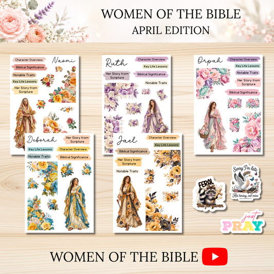 Women of the Bible Snail Mail Stickers APRIL PAST EDITION Listing