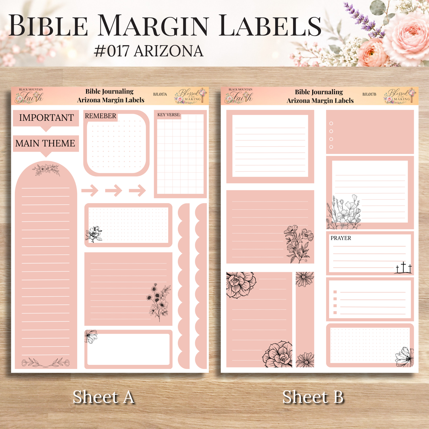 Bible Margin Labels 017 Arizona Print & Cut Bible Stickers