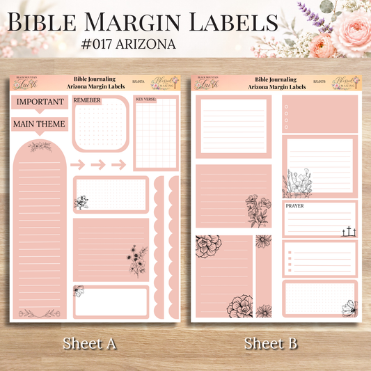 Bible Margin Labels 017 Arizona Print & Cut Bible Stickers