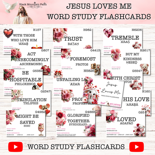 Jesus Loves Me Word Study Flashcards