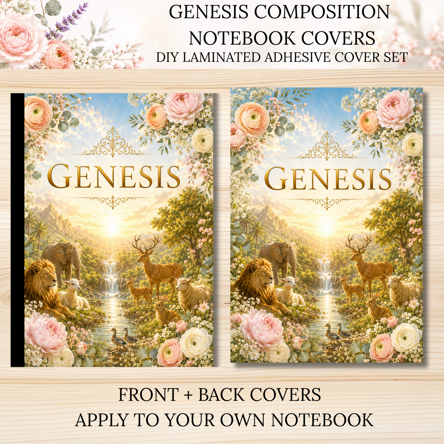 Genesis Composition Notebook Covers | DIY Laminated Adhesive Cover Set