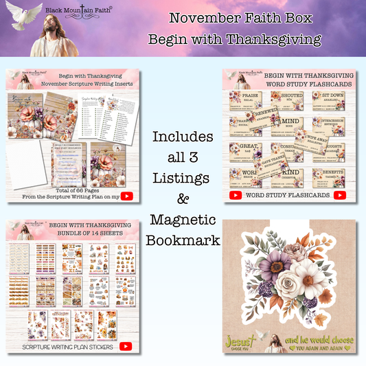 Begin with Thanksgiving Faith Box