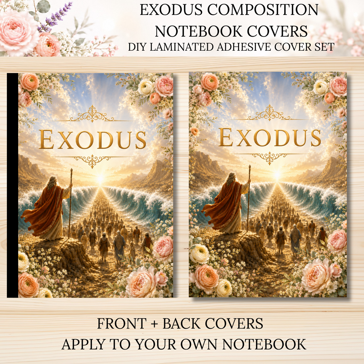 Exodus Composition Notebook Covers | DIY Laminated Adhesive Cover Set