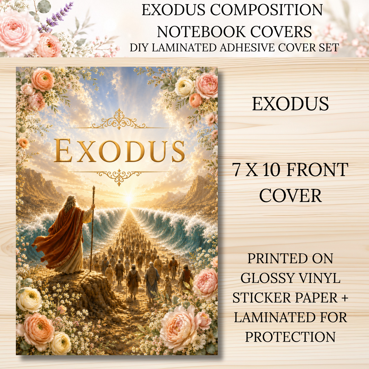 Exodus Composition Notebook Covers | DIY Laminated Adhesive Cover Set