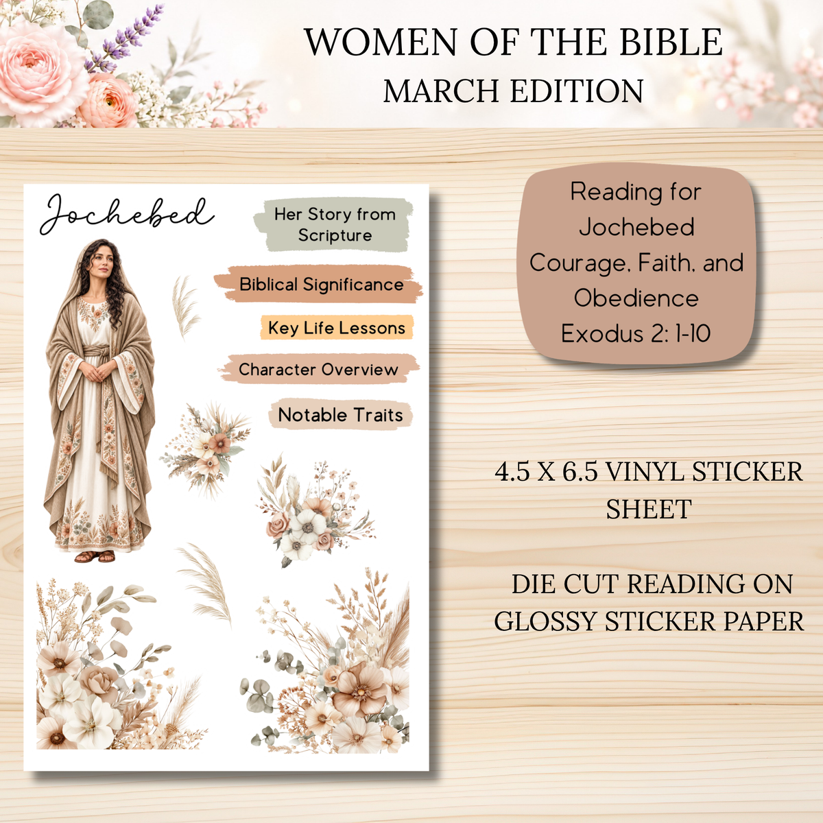 Women of the Bible Snail Mail Stickers MARCH PAST EDITION Listing