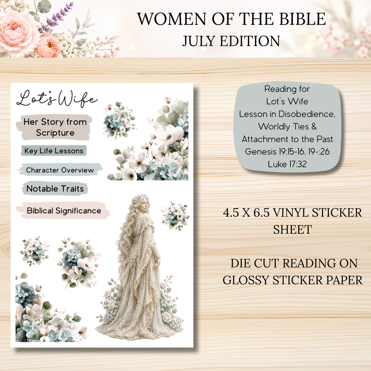 Women of the Bible Snail Mail Stickers JULY PAST EDITION Listing