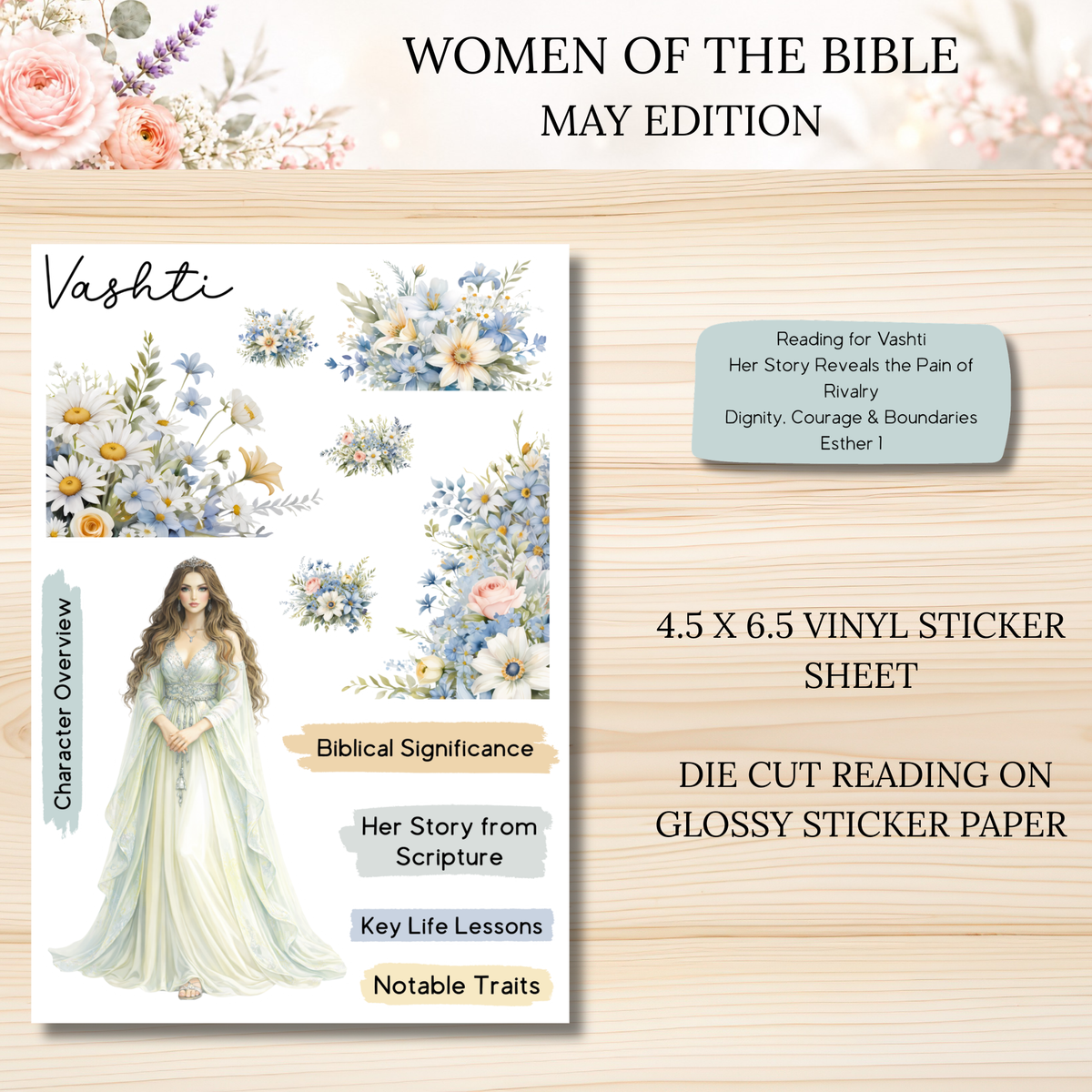 Women of the Bible Snail Mail Stickers MAY PAST EDITION Listing