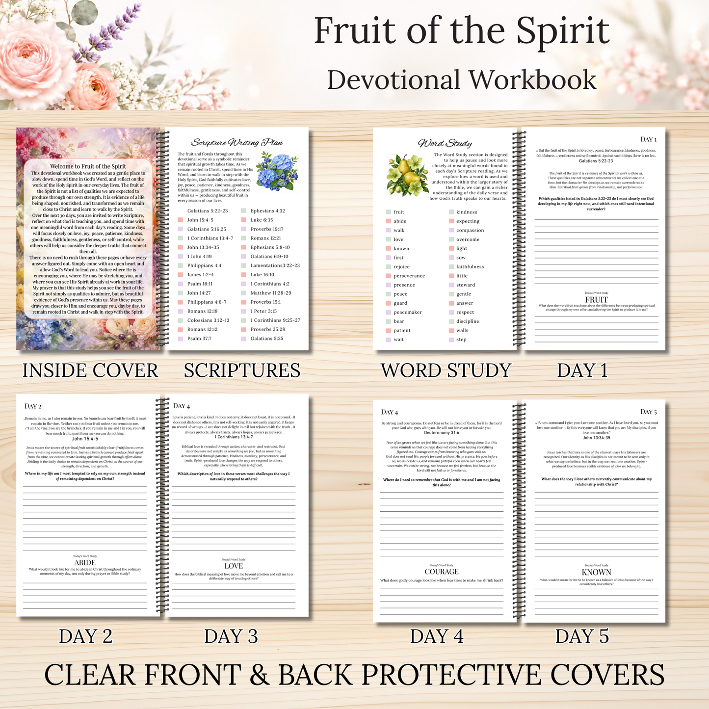 Fruit of the Spirit Scripture Writing & Devotional Workbook | Scriptures for Spiritual Fruits