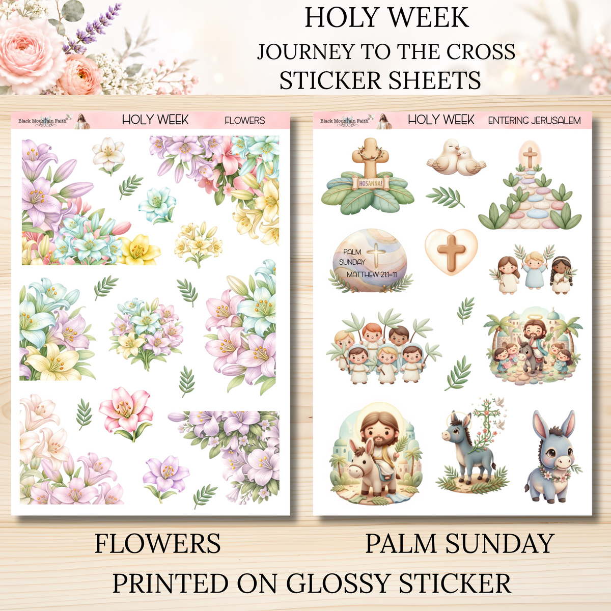 HOLY WEEK  JOURNEY TO THE CROSS  Bible Journaling Stickers