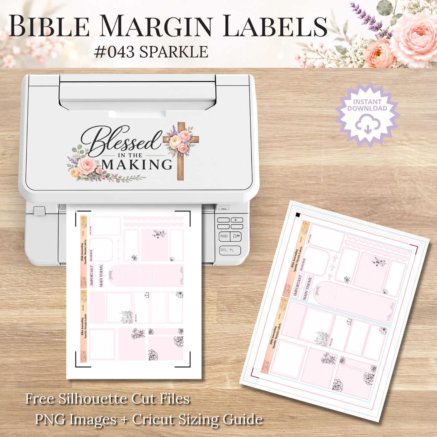 Bible Margin Labels 043 Sparkle Print & Cut Bible Stickers