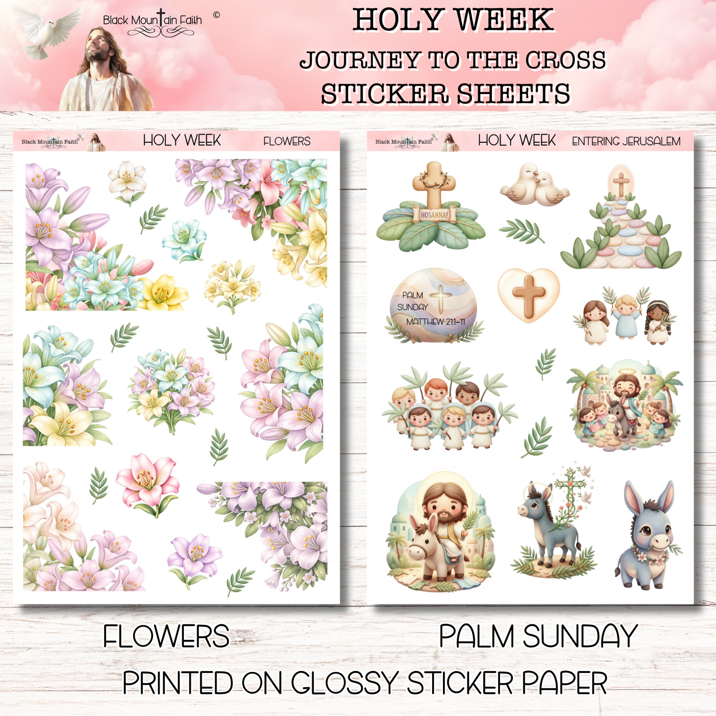 HOLY WEEK  JOURNEY TO THE CROSS  Bible Journaling Stickers