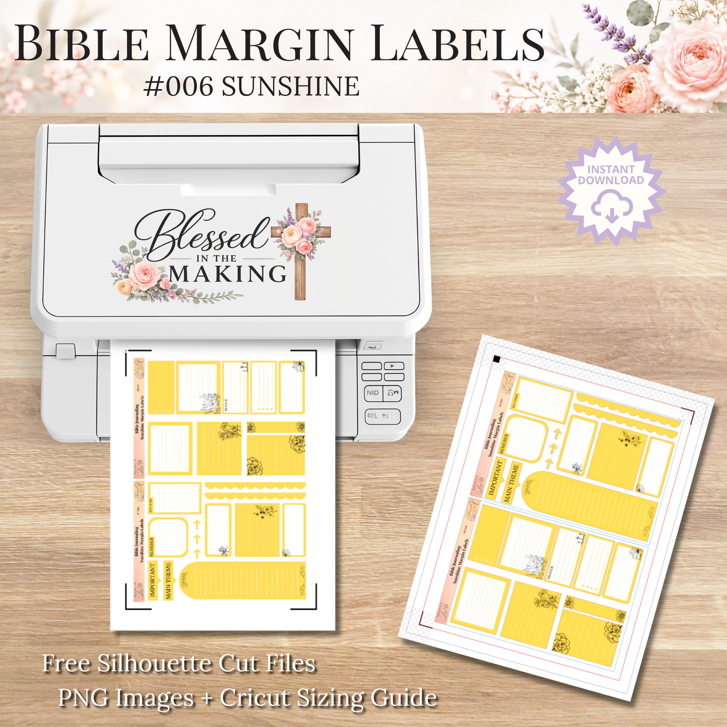 Bible Margin Labels 006 Sunshine Print & Cut Bible Stickers