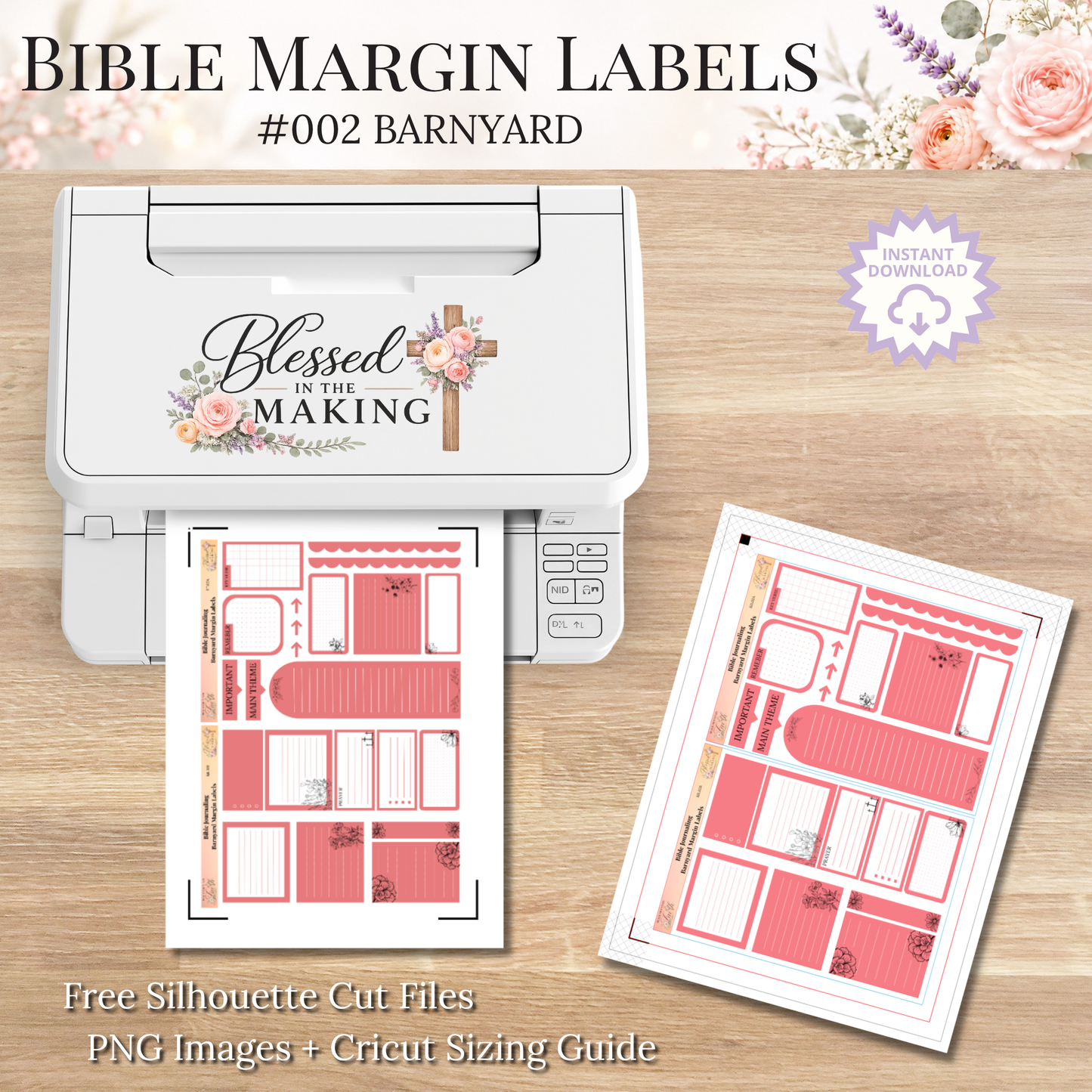 Bible Margin Labels 002 Barnyard Print & Cut Bible Stickers