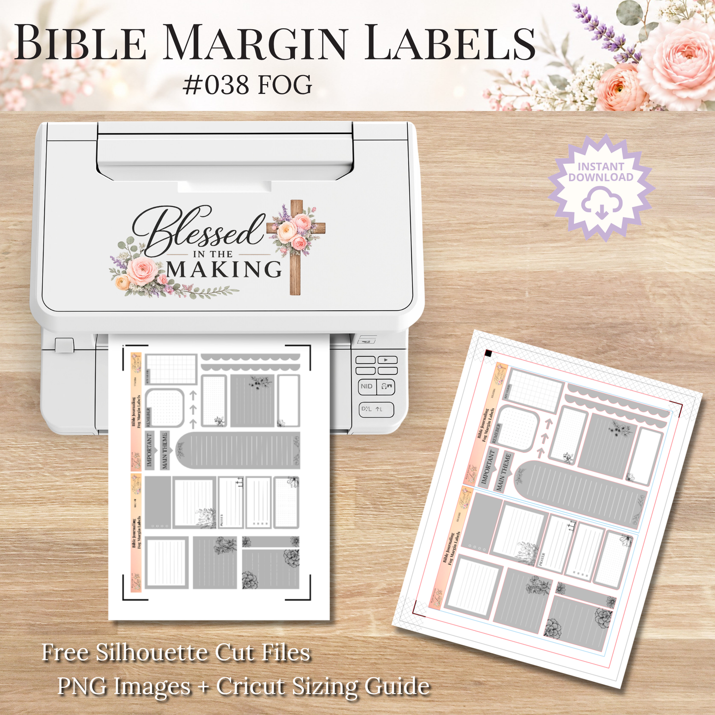 Bible Margin Labels 038 Fog Print & Cut Bible Stickers