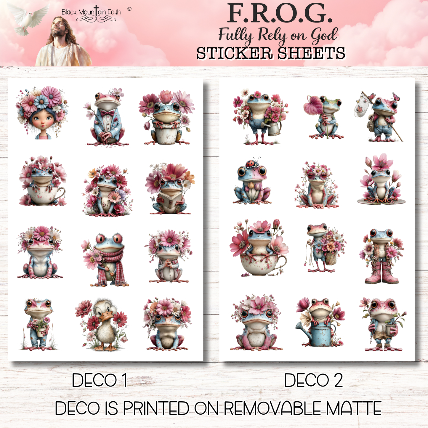 F.R..O.G. Fully Rely on God Scripture Writing Plan Stickers