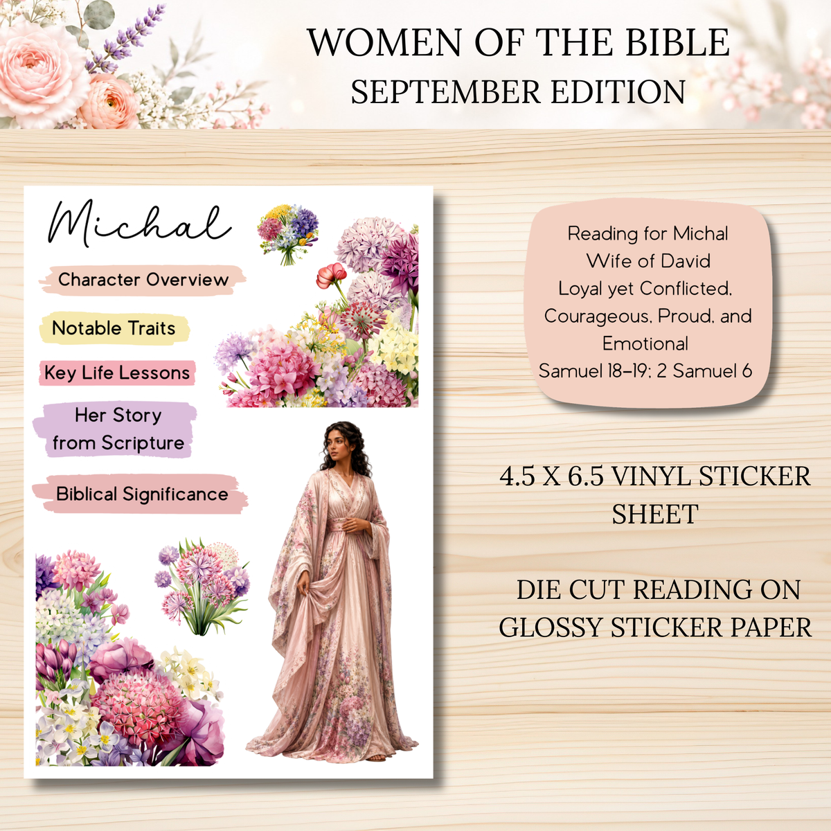 Women of the Bible Snail Mail Stickers SEPTEMBER PAST EDITION Listing
