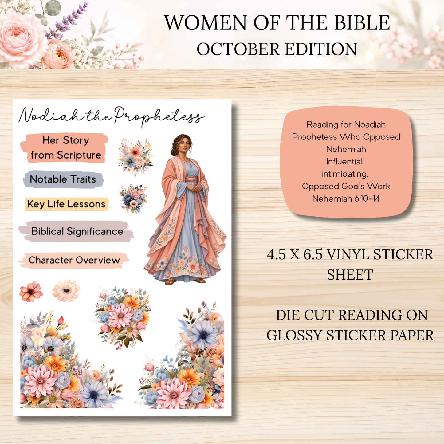 Women of the Bible Snail Mail Stickers MONTHLY SUBSCRIPTION