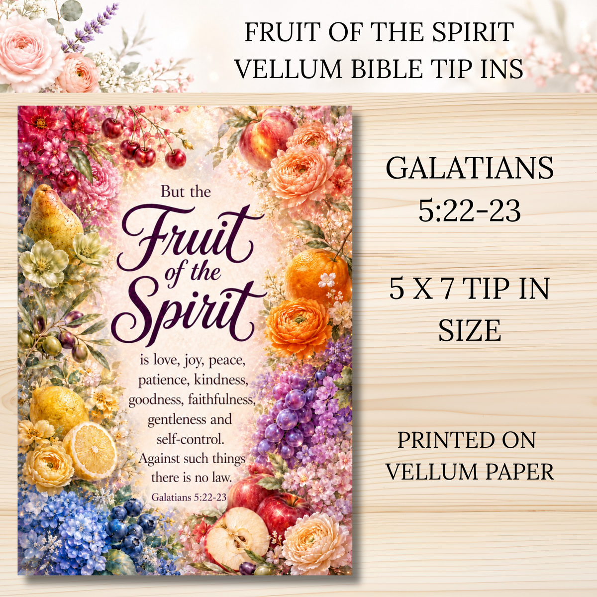 Fruit of the Spirit || Vellum Bible Tip-In