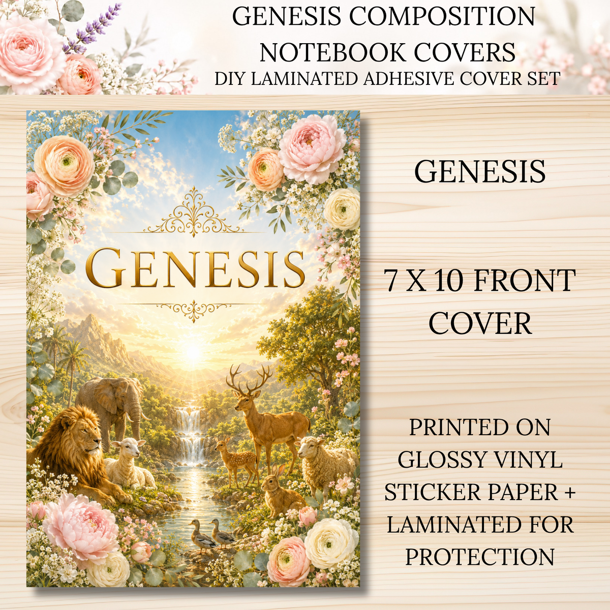 Genesis Composition Notebook Covers | DIY Laminated Adhesive Cover Set