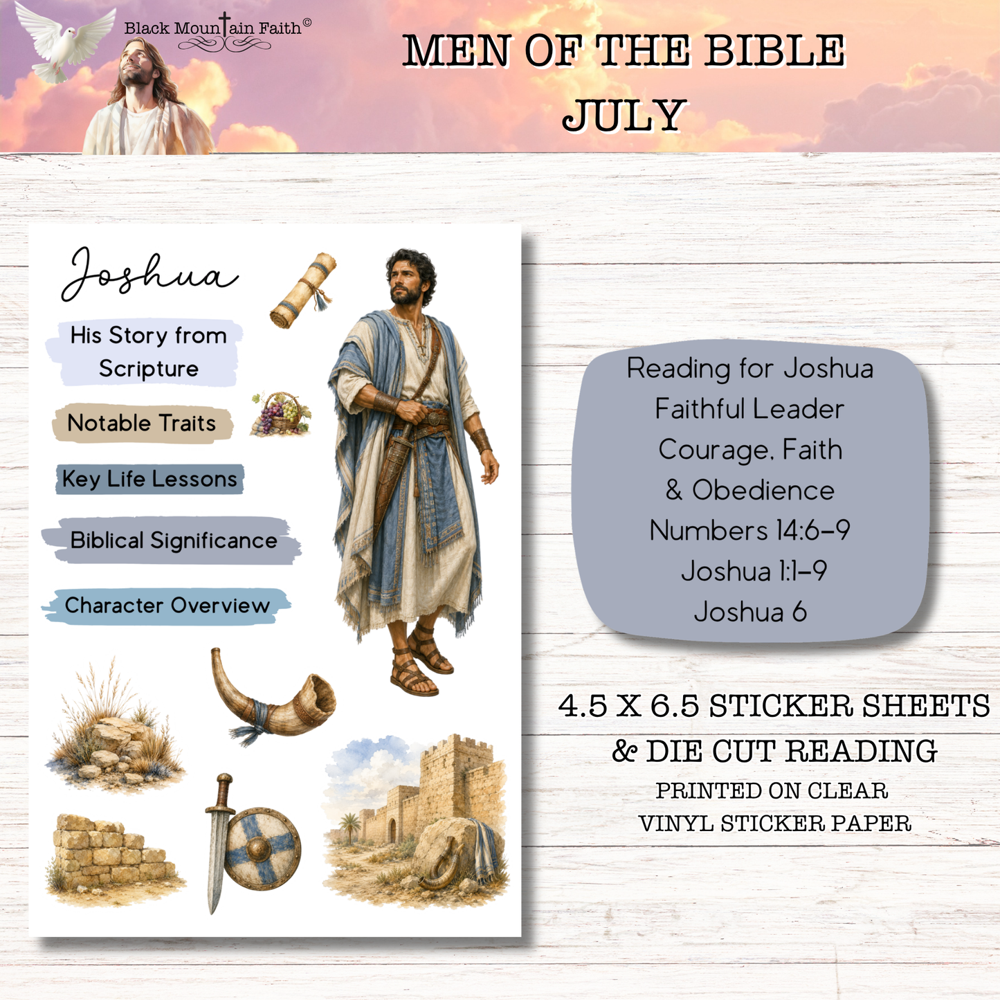 Men of the Bible Snail Mail Stickers MONTHLY SUBSCRIPTION