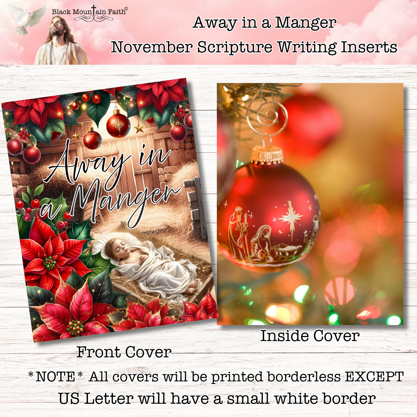 Away in a Manger Scripture Writing Inserts
