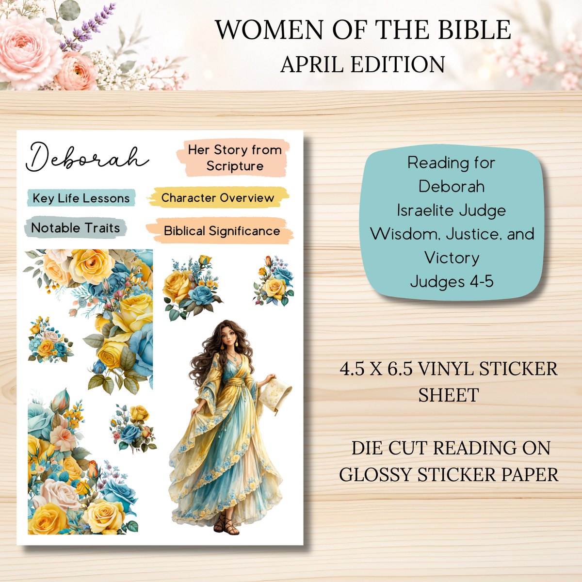 Women of the Bible Snail Mail Stickers APRIL PAST EDITION Listing