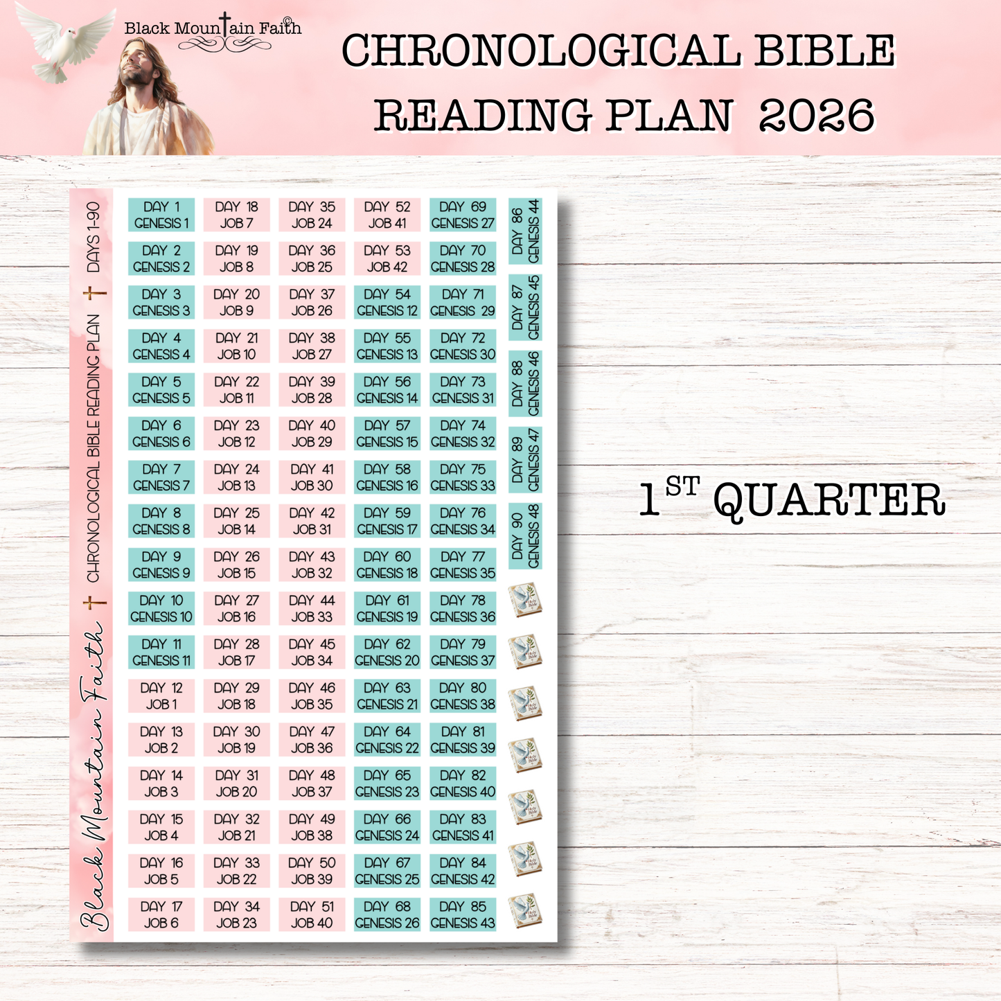 2026 Chronological Reading Plan Stickers