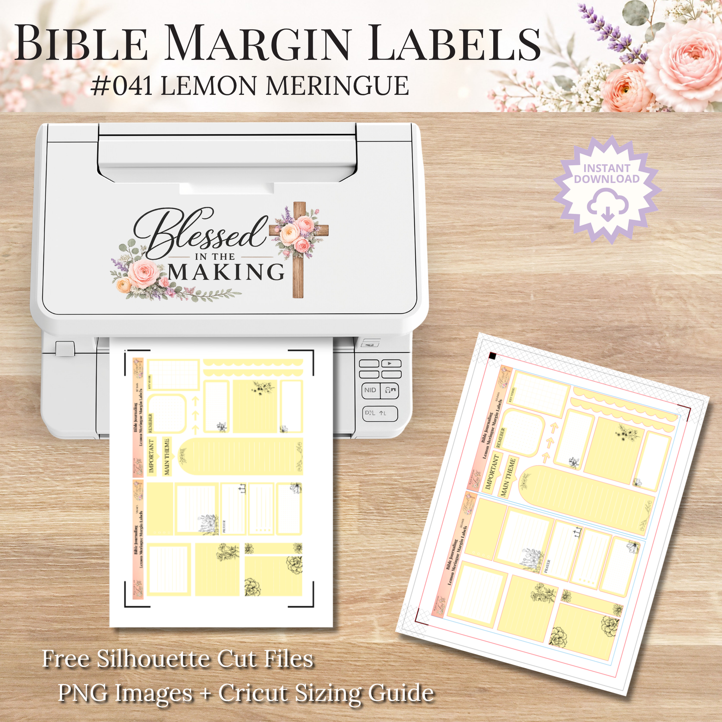 Bible Margin Labels 041 Lemon Meringue Print & Cut Bible Stickers