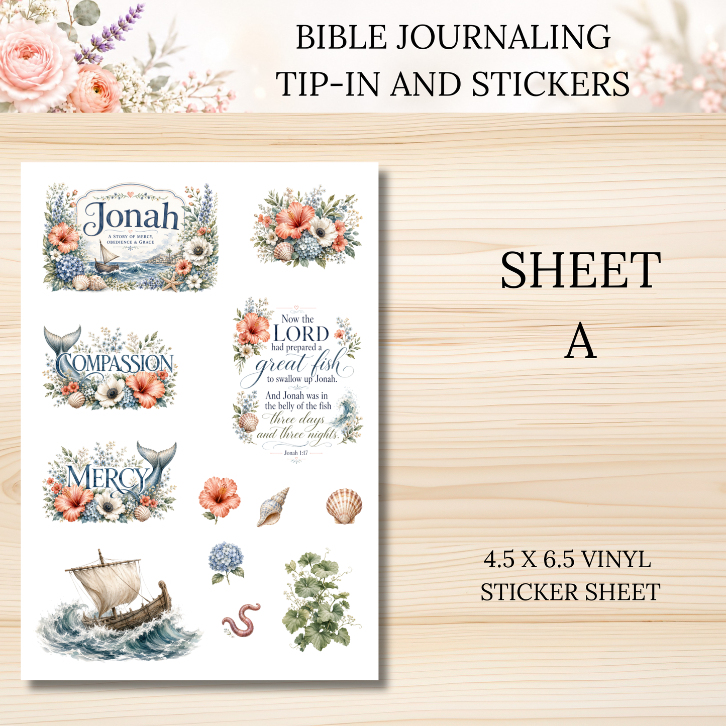 JONAH | Loaded Bible Mini Kit | Tip-In, Stickers & Die Cut Glossy Sticker