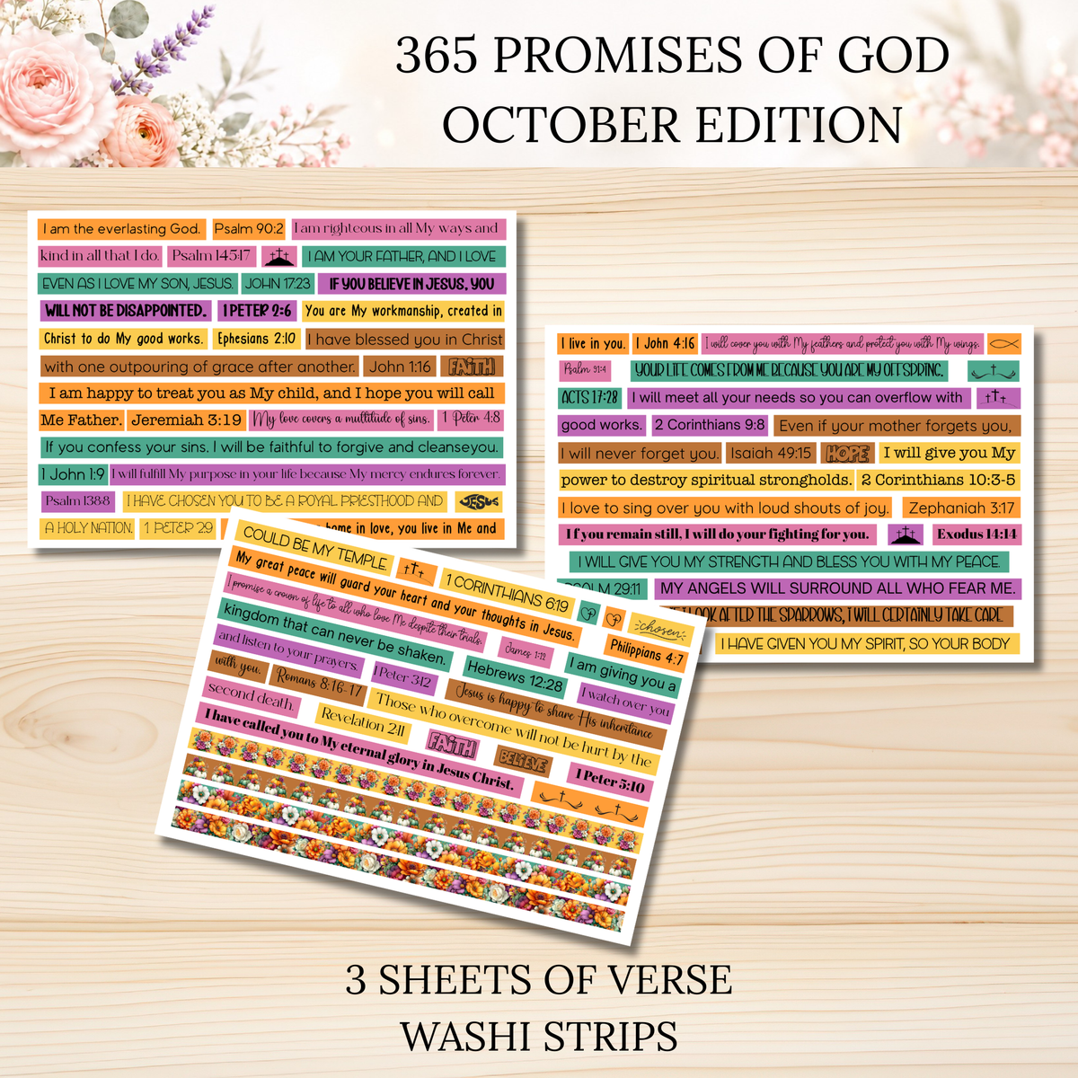 365 Promises of God Sticker Subscription Club MONTHLY EDITION