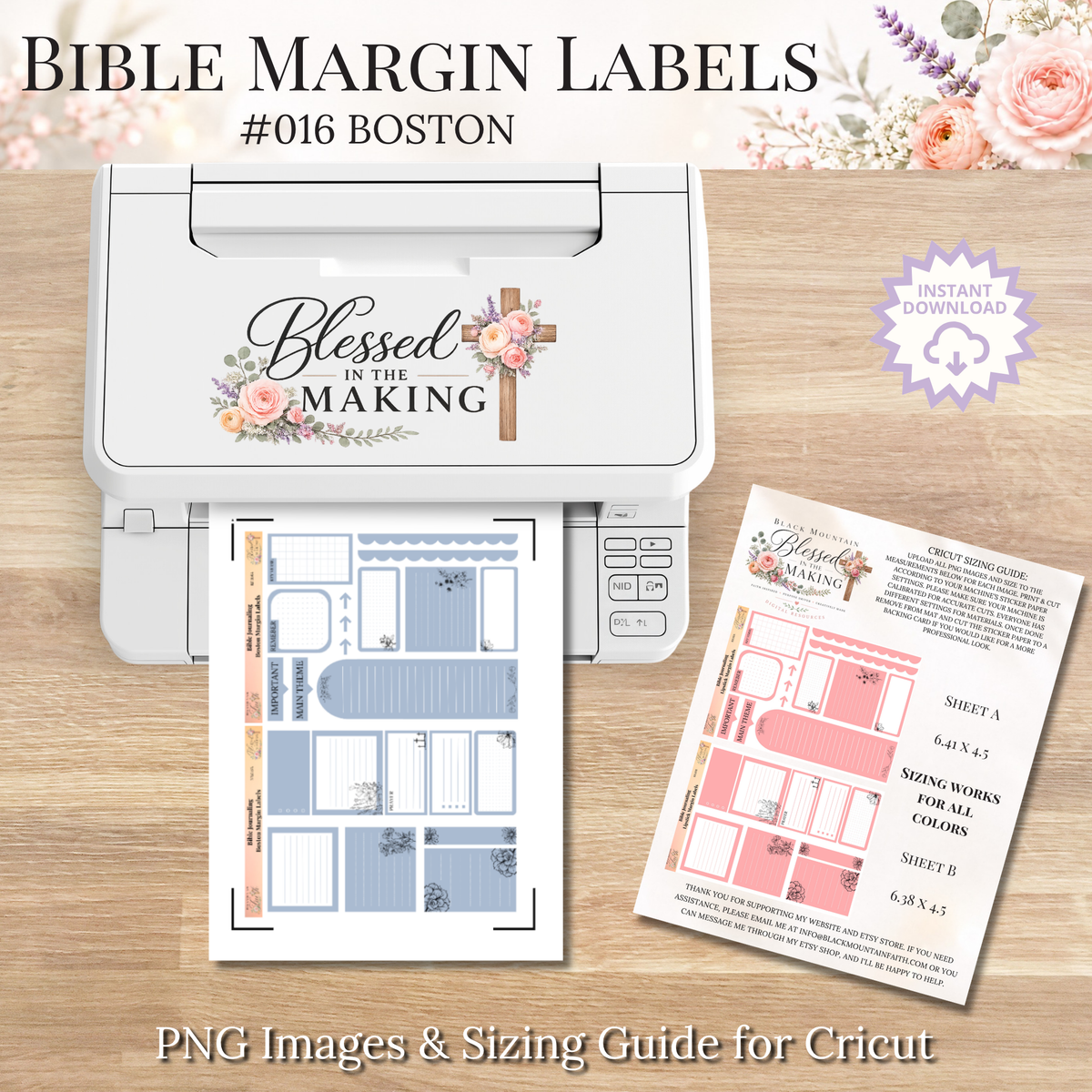 Bible Margin Labels 016 Boston Print & Cut Bible Stickers