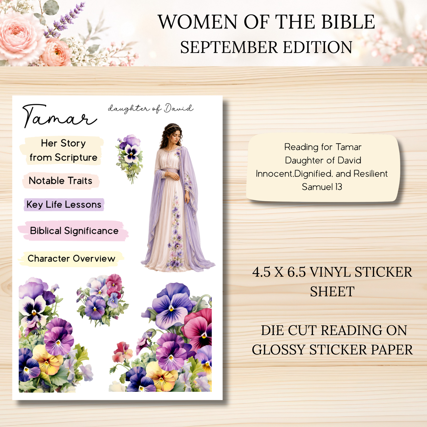 Women of the Bible Snail Mail Stickers SEPTEMBER PAST EDITION Listing