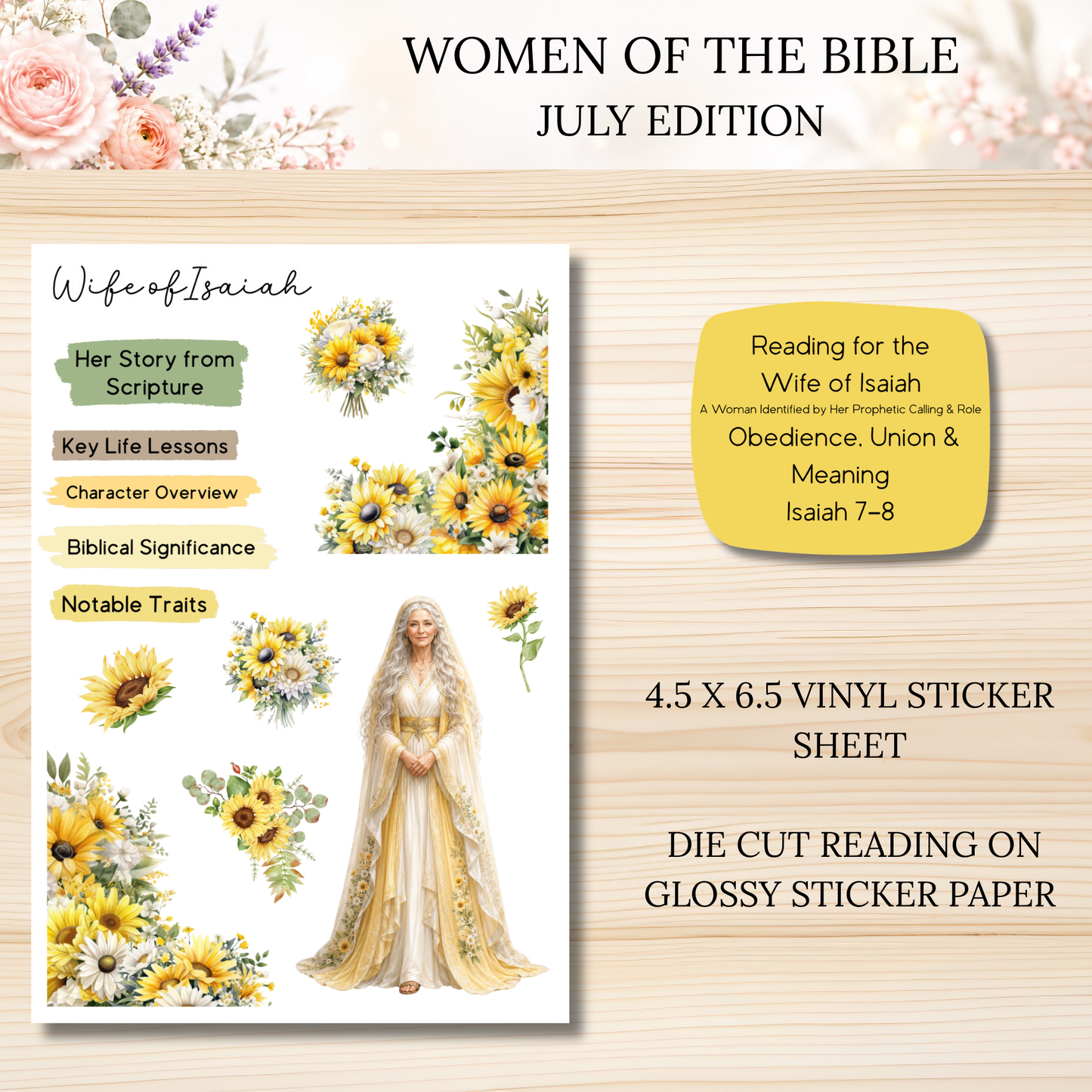 Women of the Bible Snail Mail Stickers JULY PAST EDITION Listing