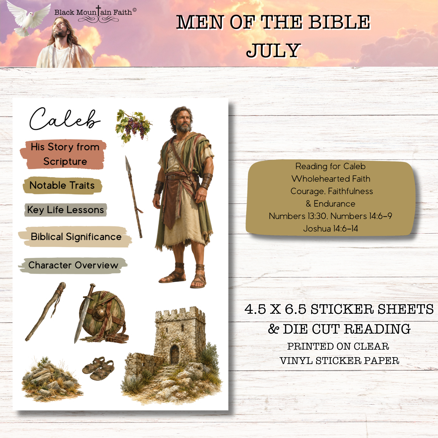 Men of the Bible Snail Mail Stickers MONTHLY SUBSCRIPTION
