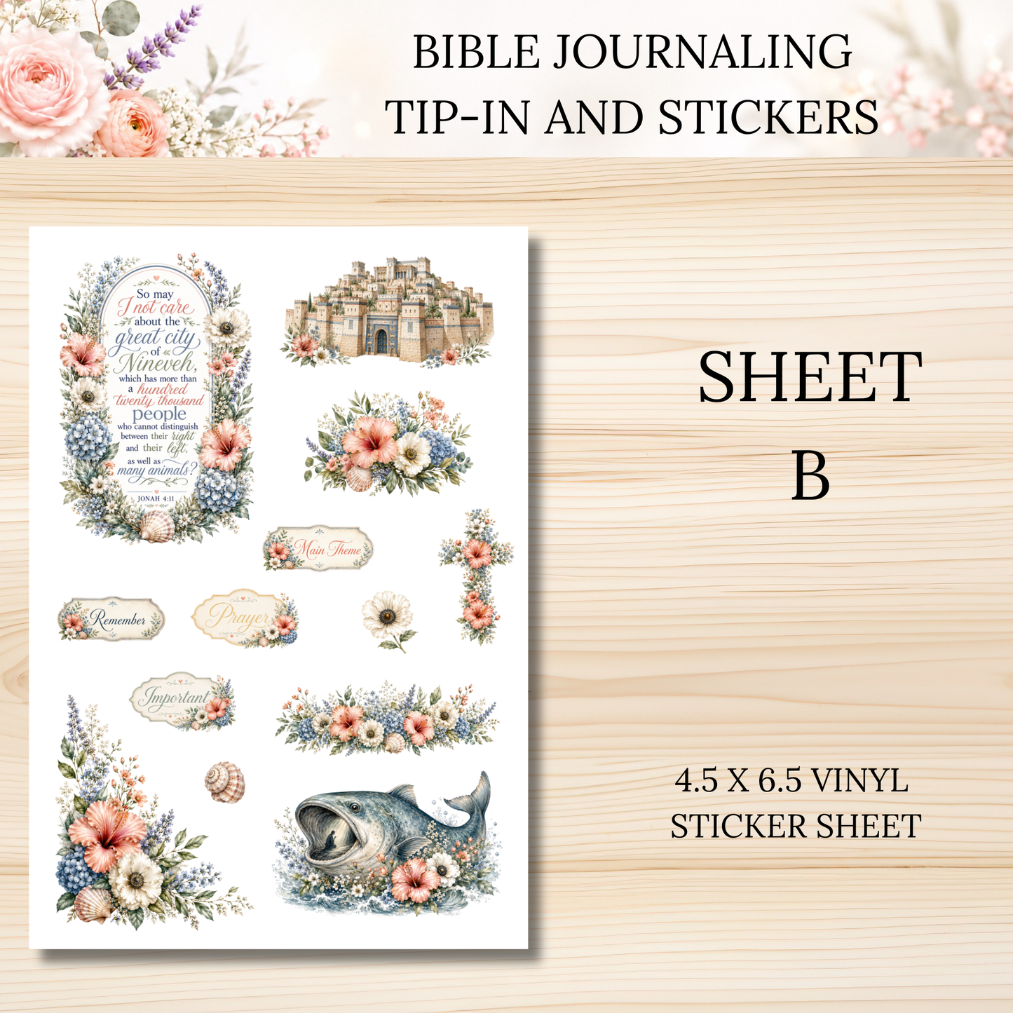 JONAH | Loaded Bible Mini Kit | Tip-In, Stickers & Die Cut Glossy Sticker