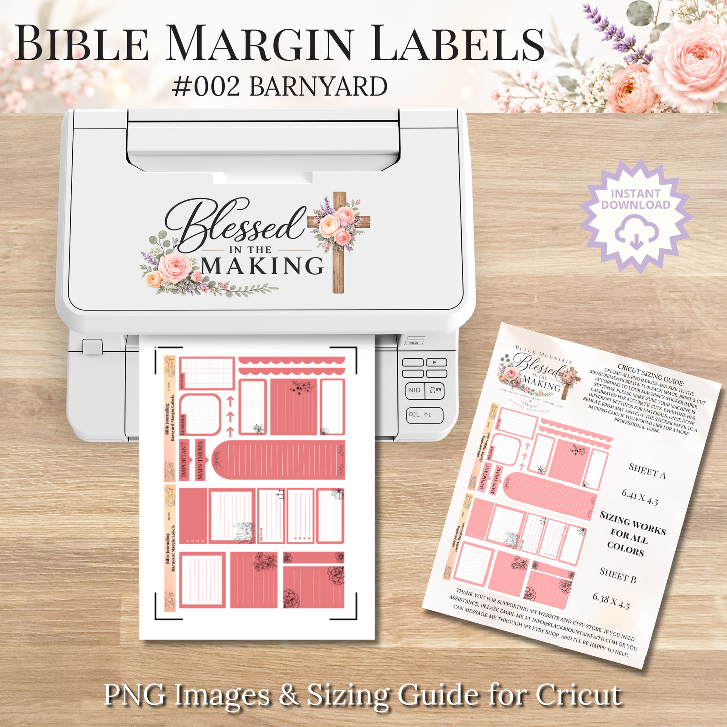 Bible Margin Labels 002 Barnyard Print & Cut Bible Stickers