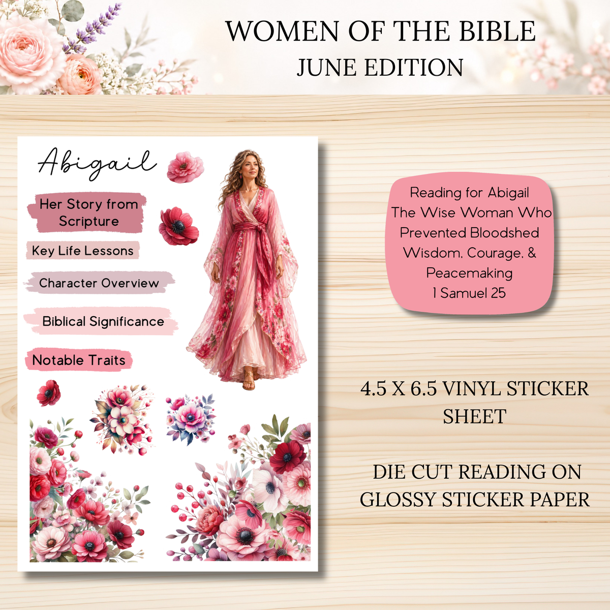 Women of the Bible Snail Mail Stickers JUNE PAST EDITION Listing