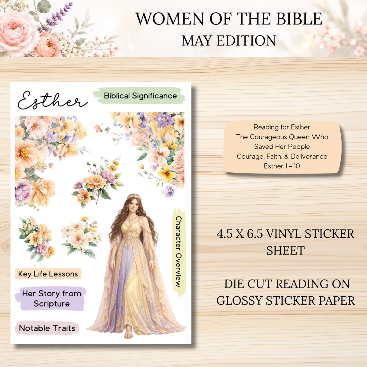 Women of the Bible Snail Mail Stickers MAY PAST EDITION Listing