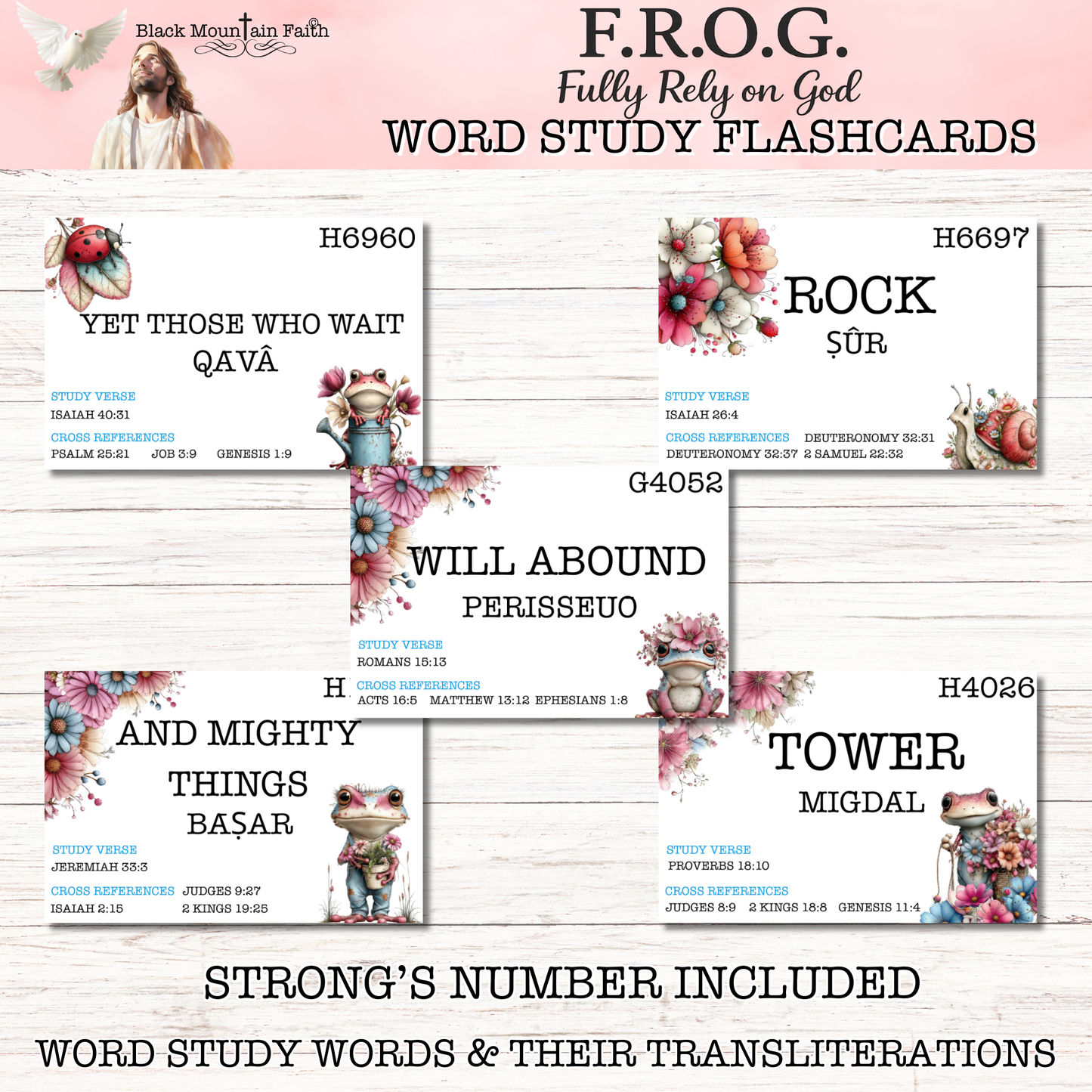 F.R.O.G. Fully Rely on God Word Study Flashcards