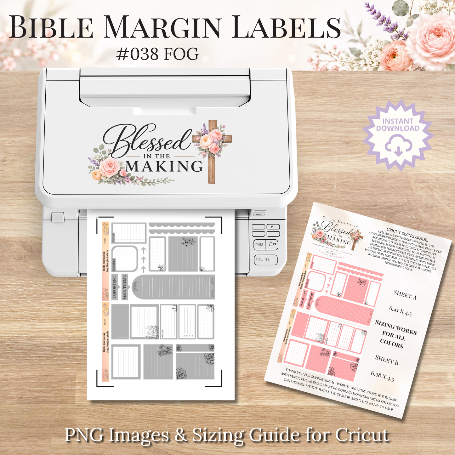 Bible Margin Labels 038 Fog Print & Cut Bible Stickers