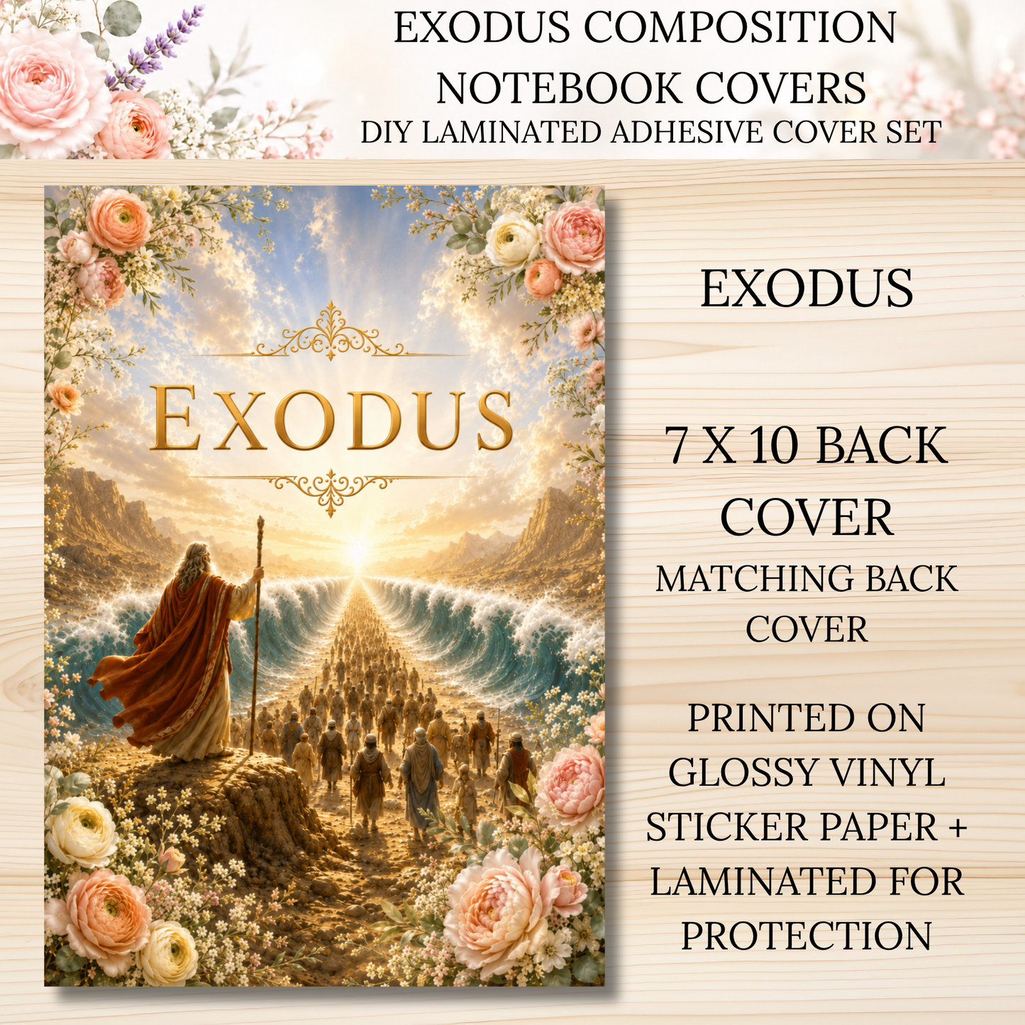 Exodus Composition Notebook Covers | DIY Laminated Adhesive Cover Set
