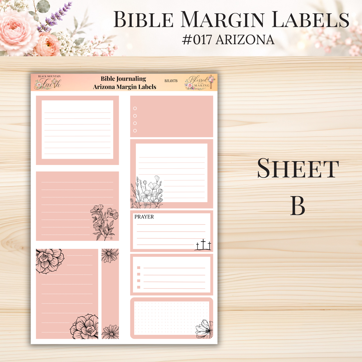 Bible Margin Labels #017 Arizona | Physical Sticker Sheets for Scripture Study