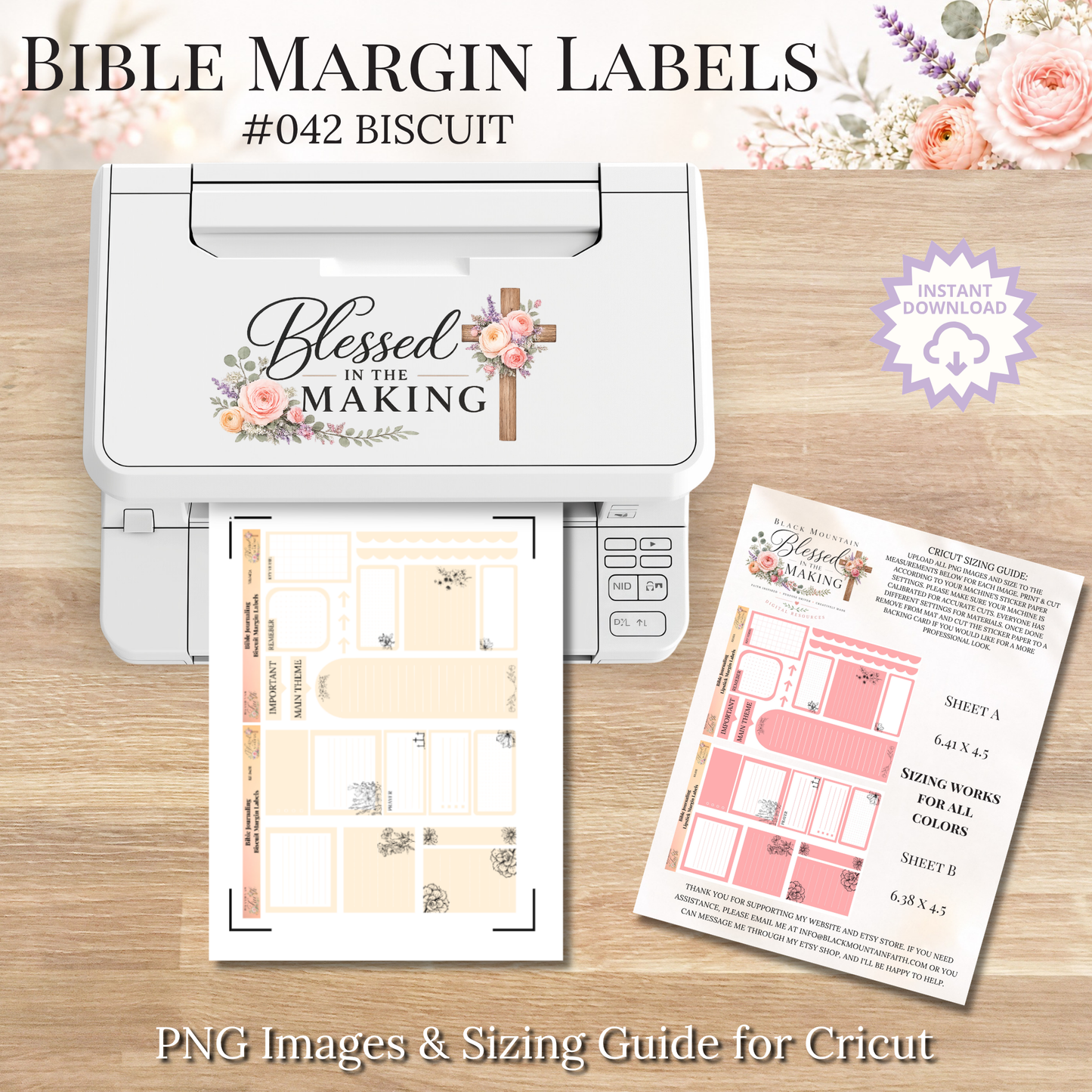 Bible Margin Labels 042 Biscuit Print & Cut Bible Stickers