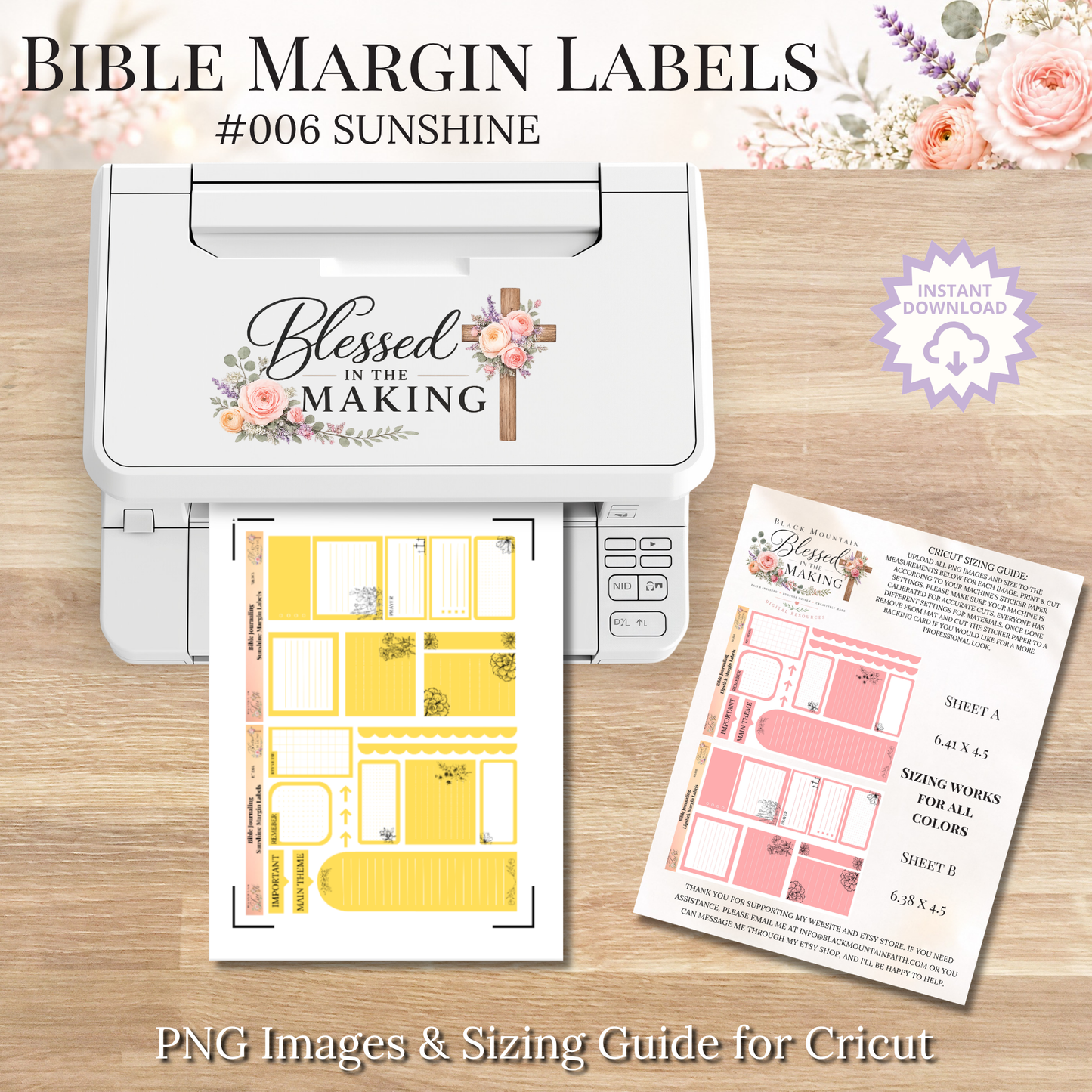 Bible Margin Labels 006 Sunshine Print & Cut Bible Stickers